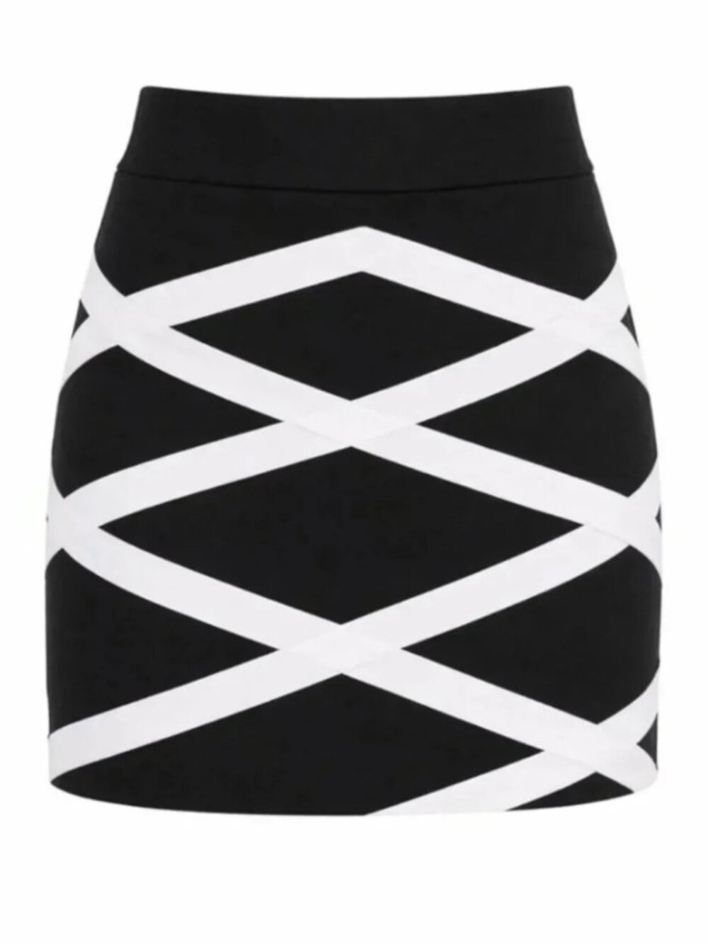 Black & White Mini Pencil Skirt